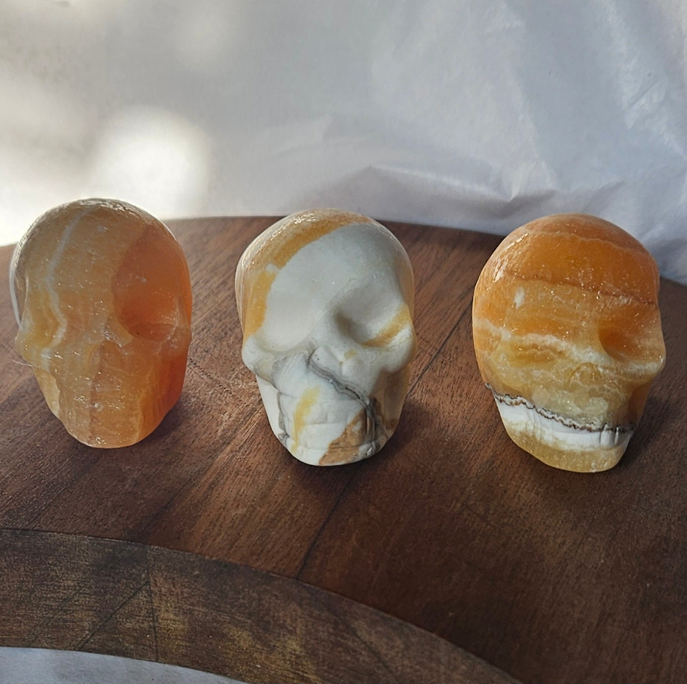 Yellow Banded Calcite Skull – 2 inch