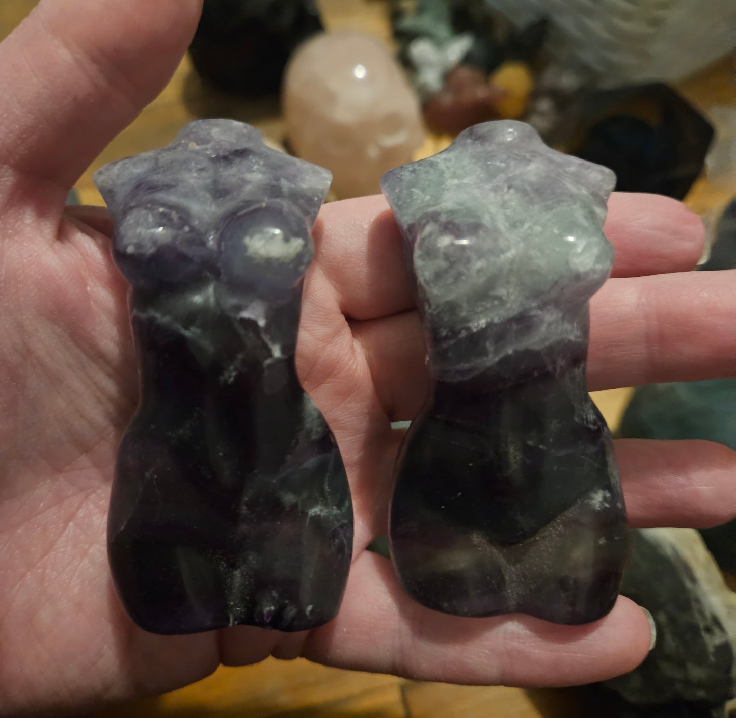 Slender Goddess Body Statue Fluorite