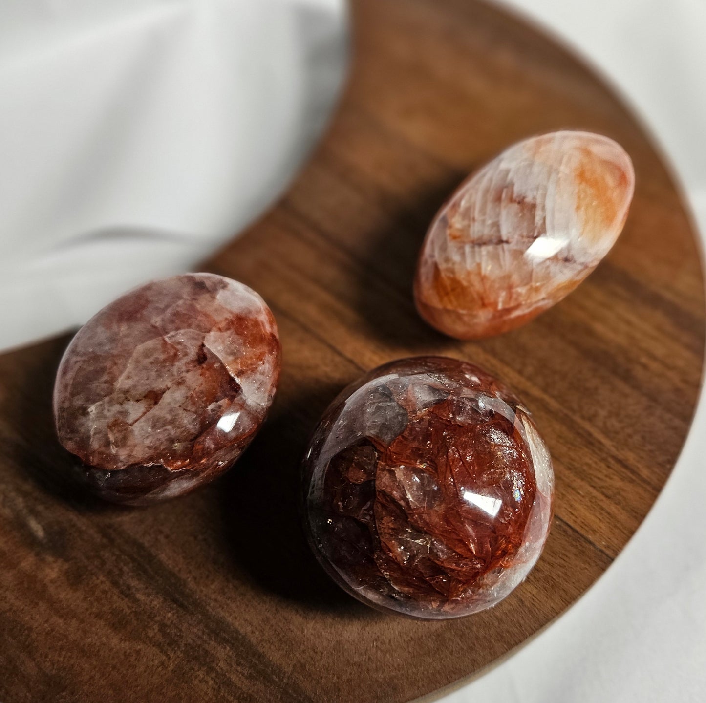 Fire Quartz Palmstone • Firestone Quartz for Focus, Energy & Courage (2–3 Inches)
