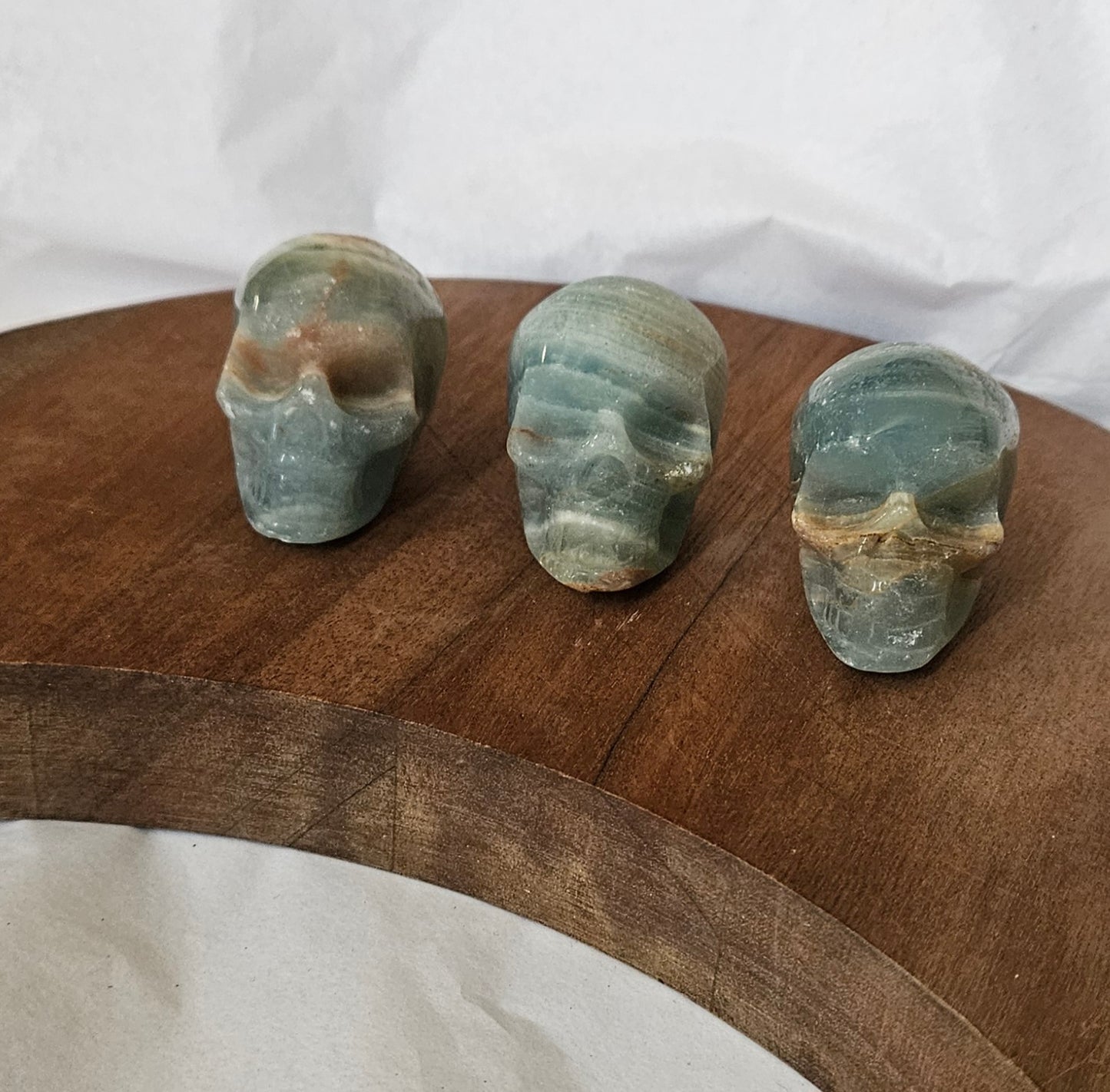 Blue Banded Calcite Skull (Often Called Blue Onyx) – 2 inch