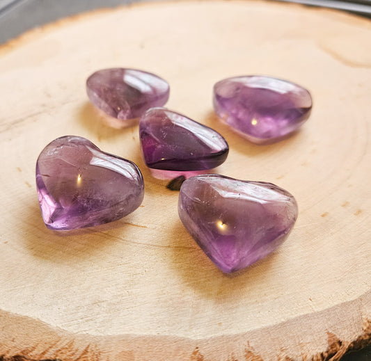 Amethyst Hearts - 3rd Eye Chakra - Concentration - Dreams