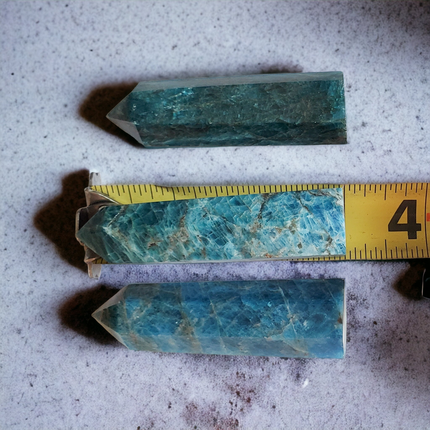 Blue Apatite Crystal Point 3 Inches