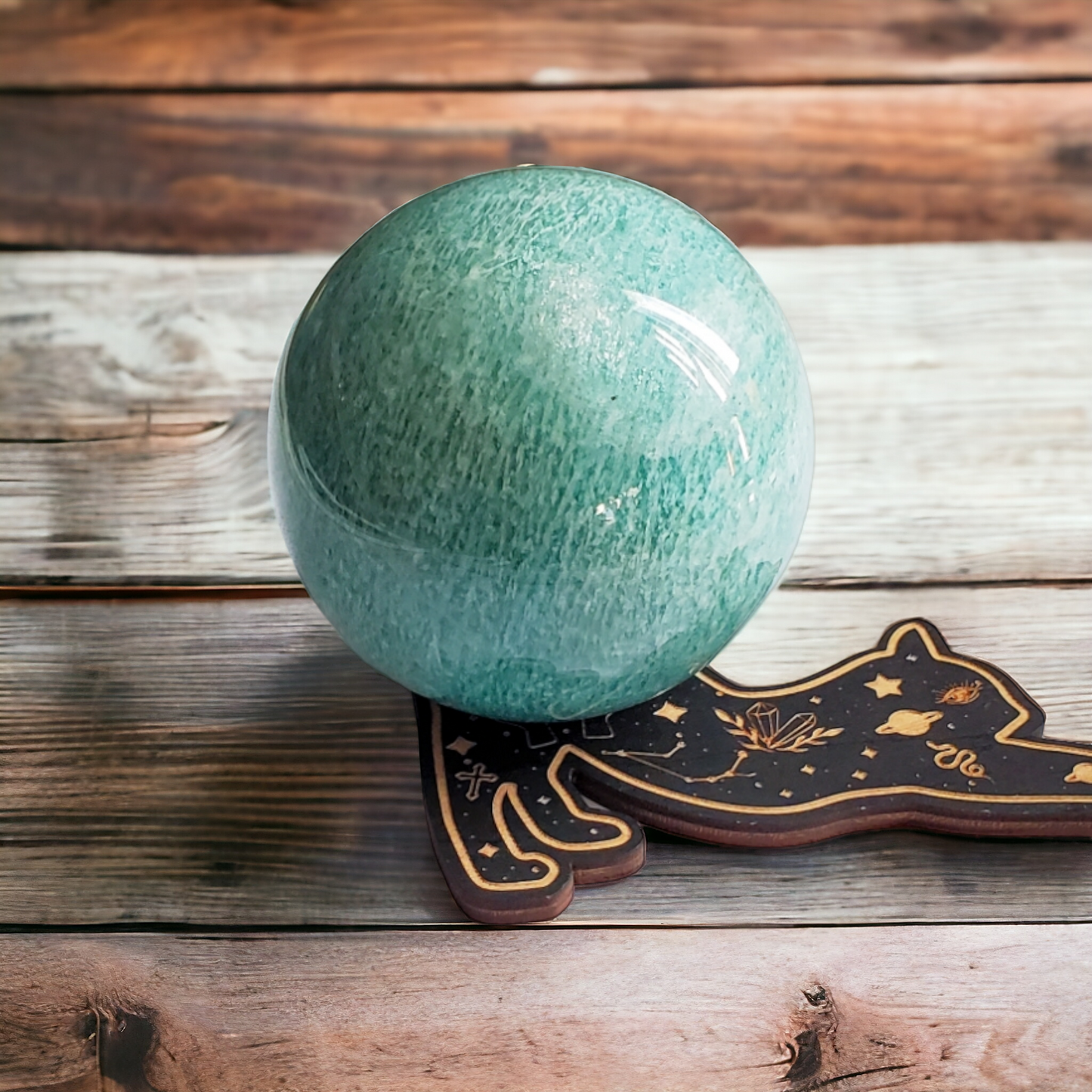 Amazonite Crystal Sphere - Throat Chakra - Communication