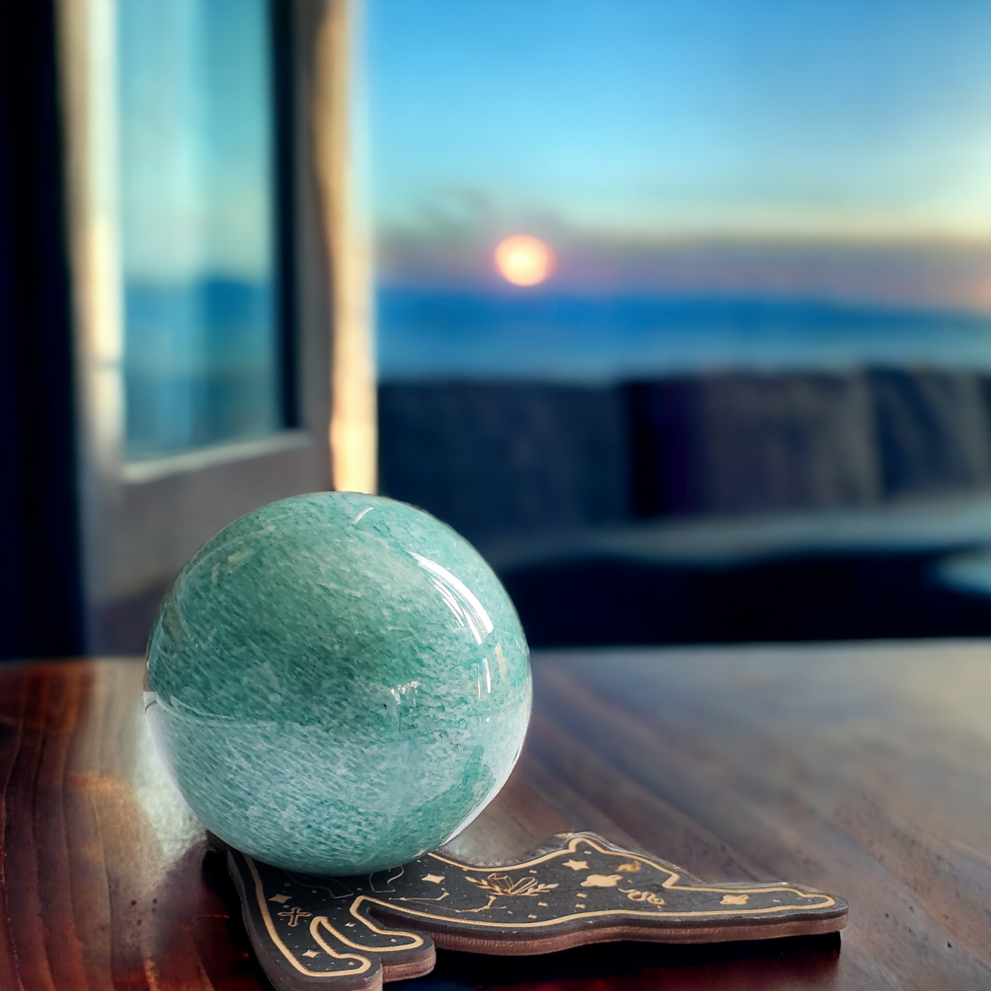 Amazonite Crystal Sphere