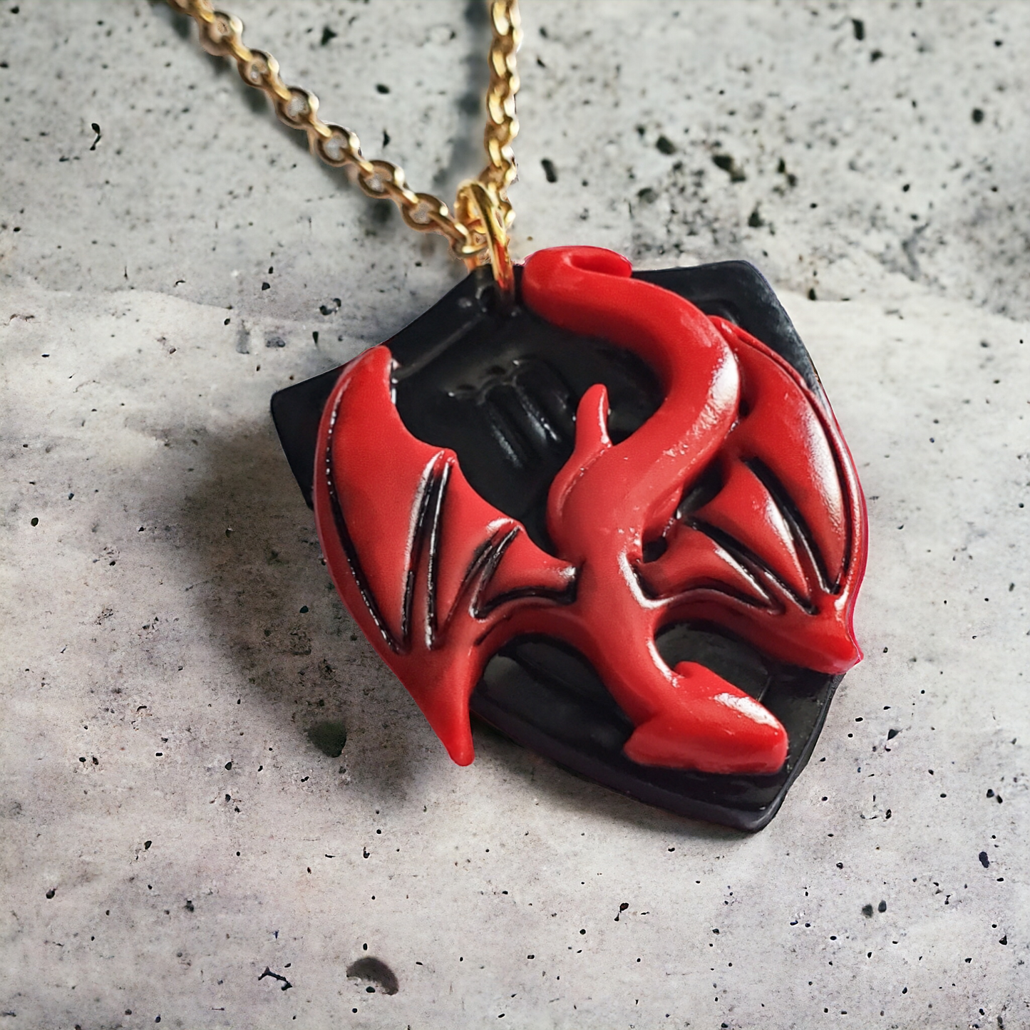 Scorpio Zodiac Dragon Necklace with Shield