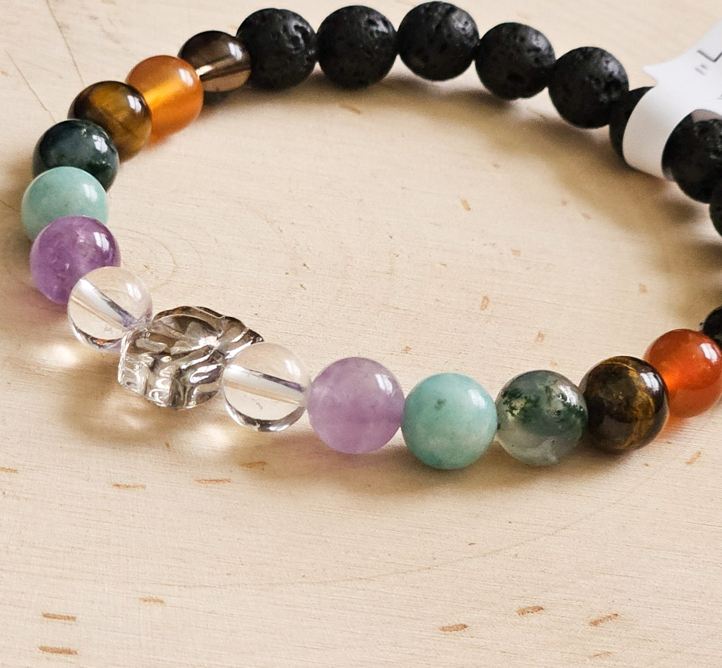 Chakra Stretch Bracelet - 8mm Beaded For Balance - Natural Crystal Jewelry - Size Inclusive