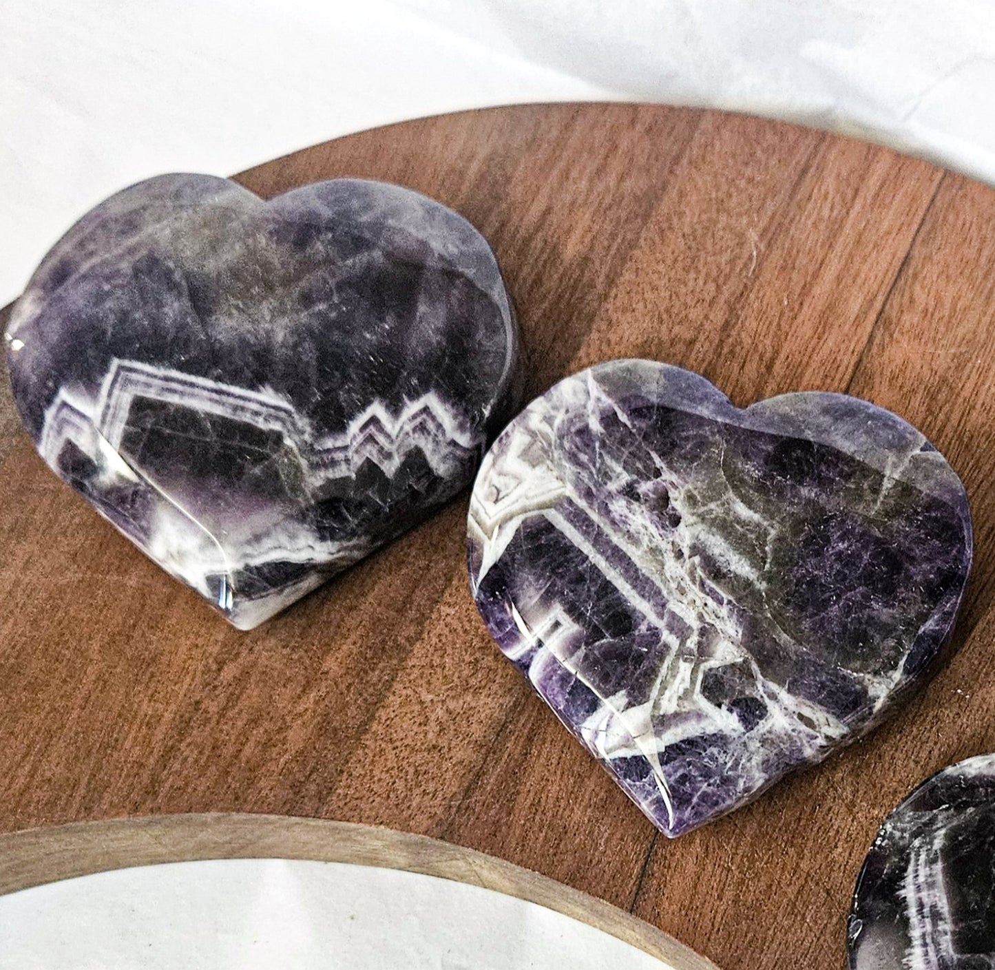 Chevron Amethyst Heart