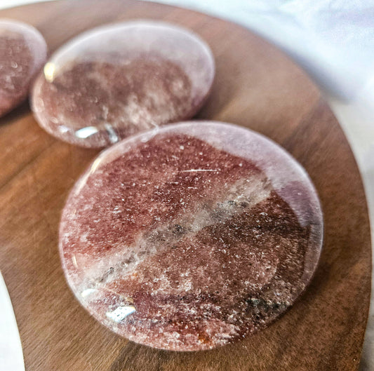 Large Strawberry Quartz Palmstone