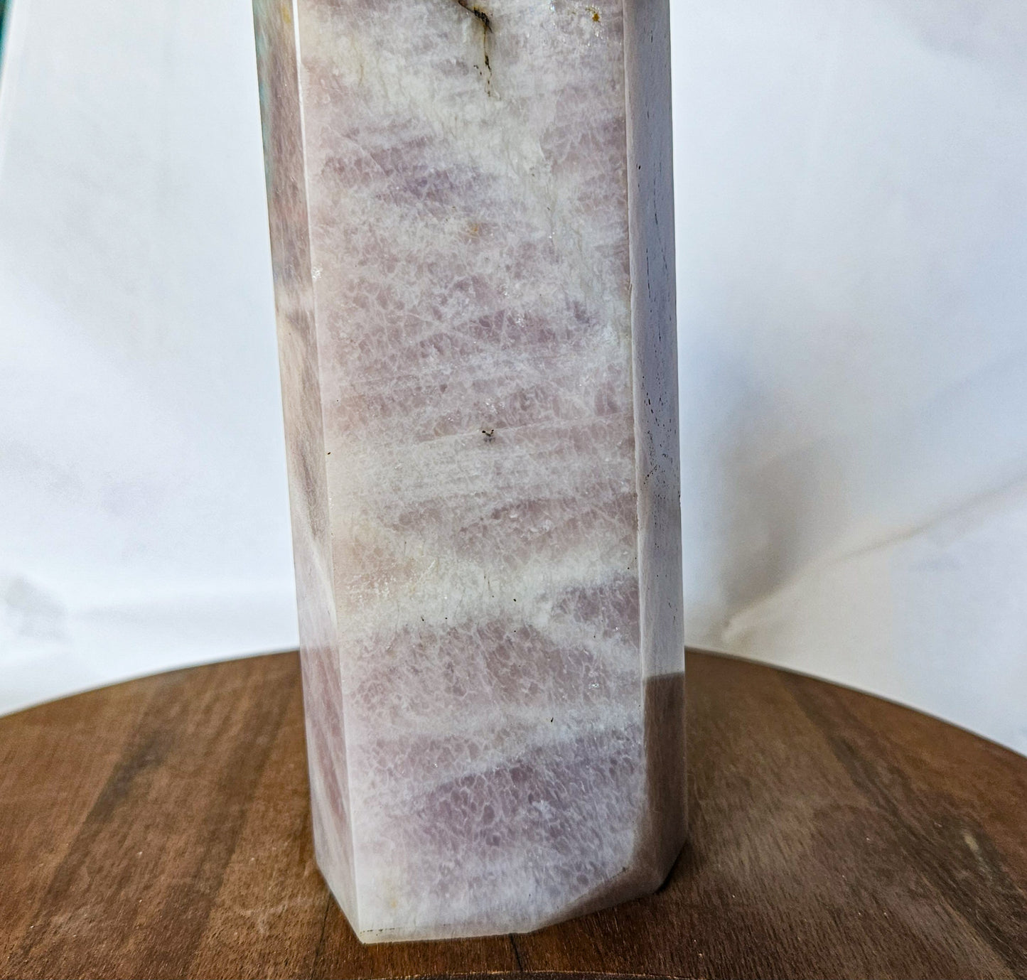 Lavender Rose Quartz Tower (2 lbs 3 oz, 7.4") – Crystal Point for Self-Love, Emotional Healing & Inner Peace | Polished Pink Quartz Generator for Altar or Home Energy Decor