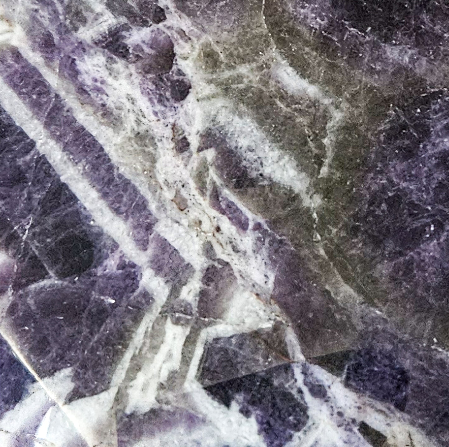 Chevron Amethyst Heart