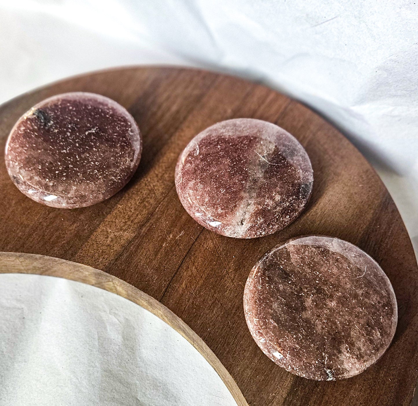 Large Strawberry Quartz Palmstone