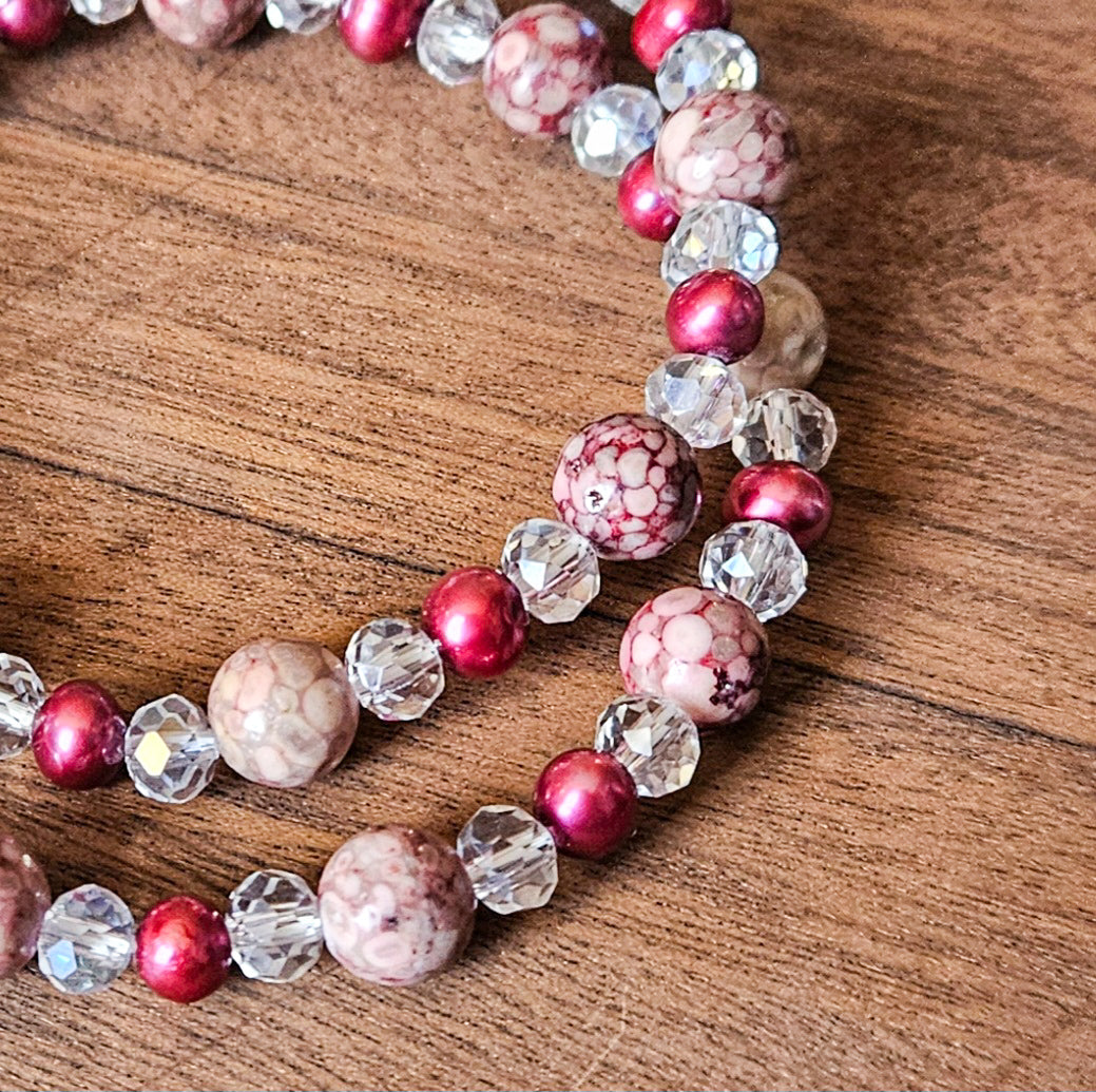 Tidecaller's Blessing – Pearl and Fossil Coral bracelet