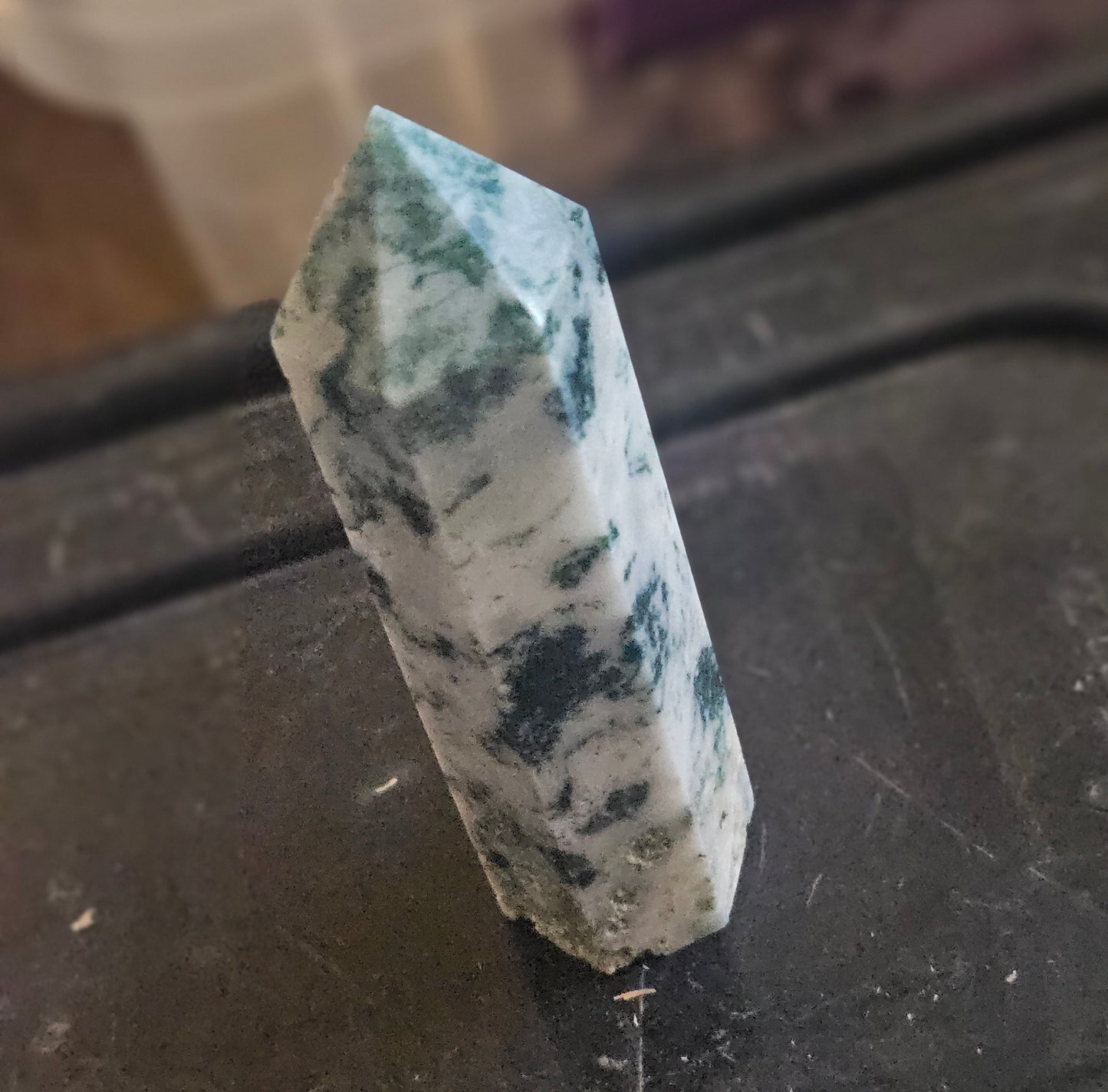 Small Moss Agate Tower