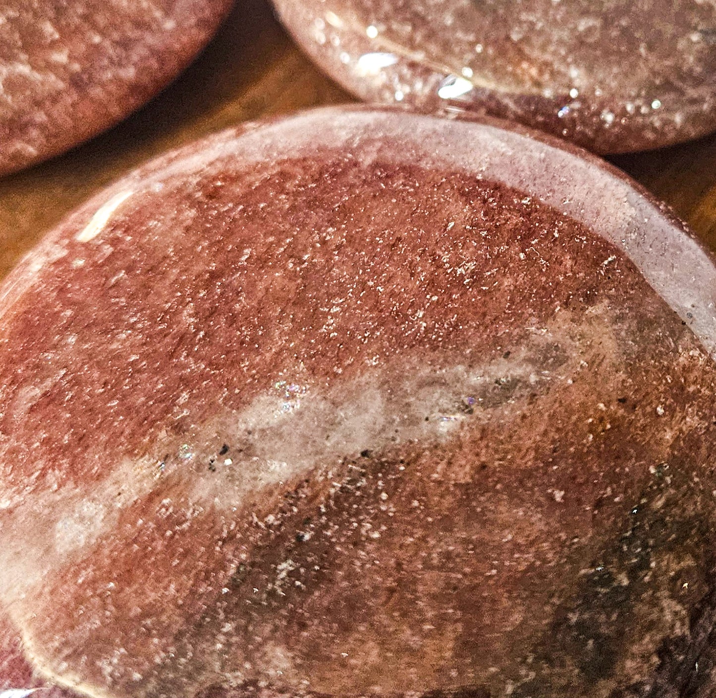 Large Strawberry Quartz Palmstone