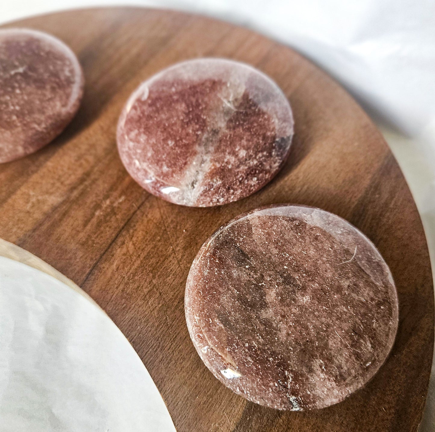 Large Strawberry Quartz Palmstone