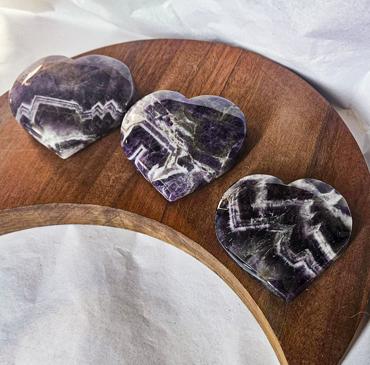 Chevron Amethyst Heart