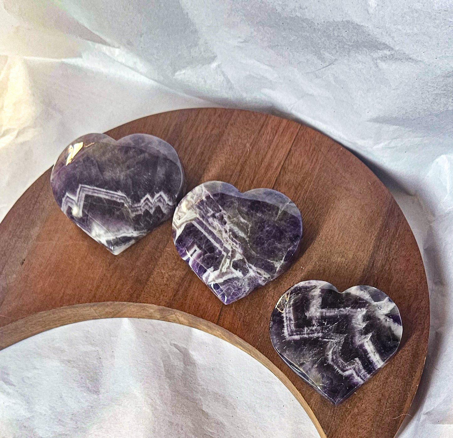 Chevron Amethyst Heart