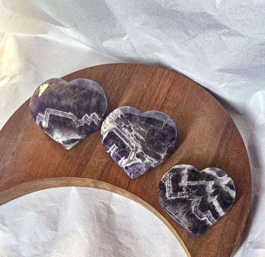 Chevron Amethyst Heart