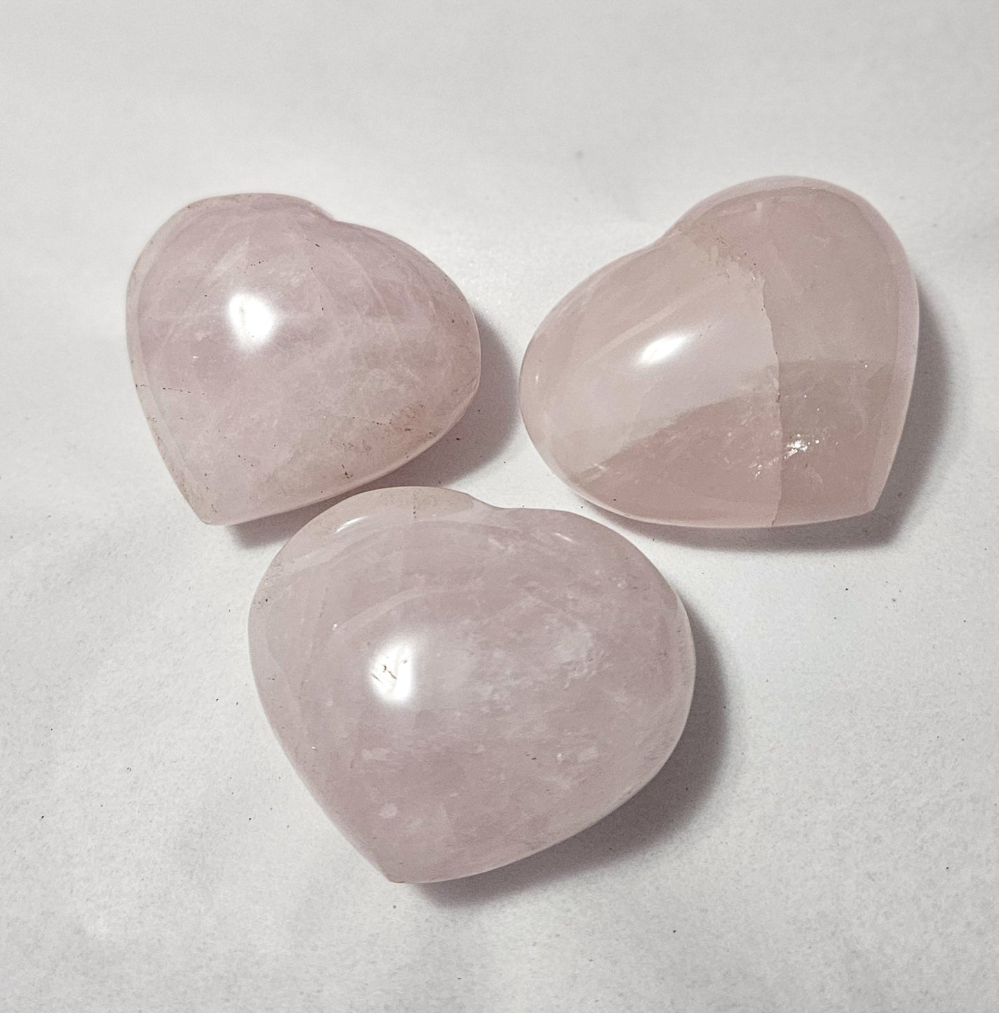 Small Rose Quartz Hearts