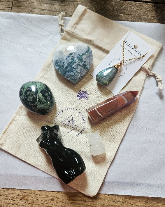 Crystal Mystery Bag - Intuitively Chosen Crystals - Suprise Crystal Bundle - Fate Chosen Teir