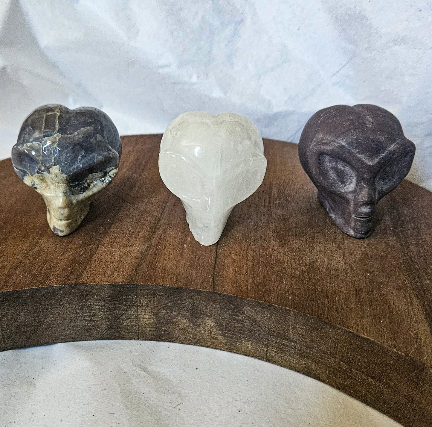 Alien Head – 2 inch – Mixed Natural Stones (Jasper, Quartz, Agate)