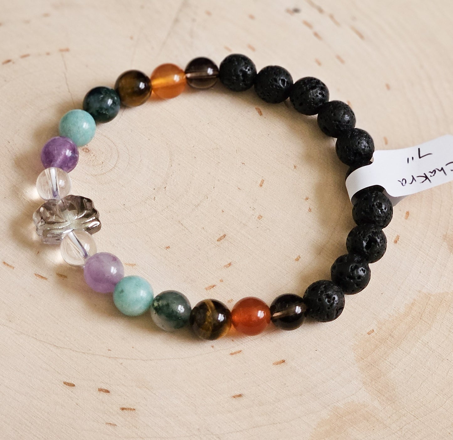 Chakra Stretch Bracelet - 8mm Beaded For Balance - Natural Crystal Jewelry - Size Inclusive